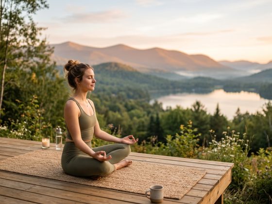 yoga class supporting mental wellbeing